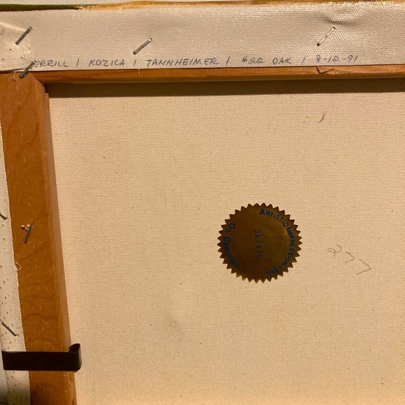 H. Hargrove Signed.(Nicolo Sturiano) Sand Lot Baseball Serigraph Oil Painting. - Picture 3 of 4